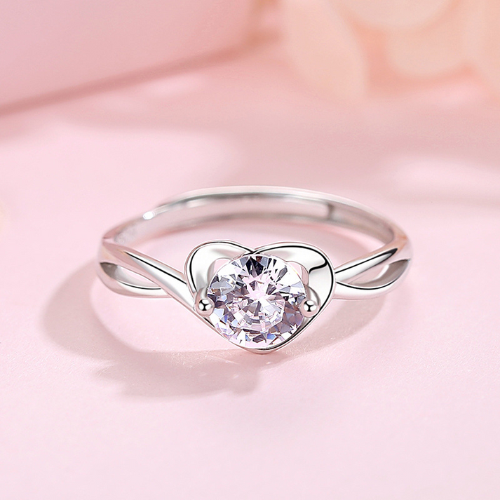 Zircon Heart Ring
